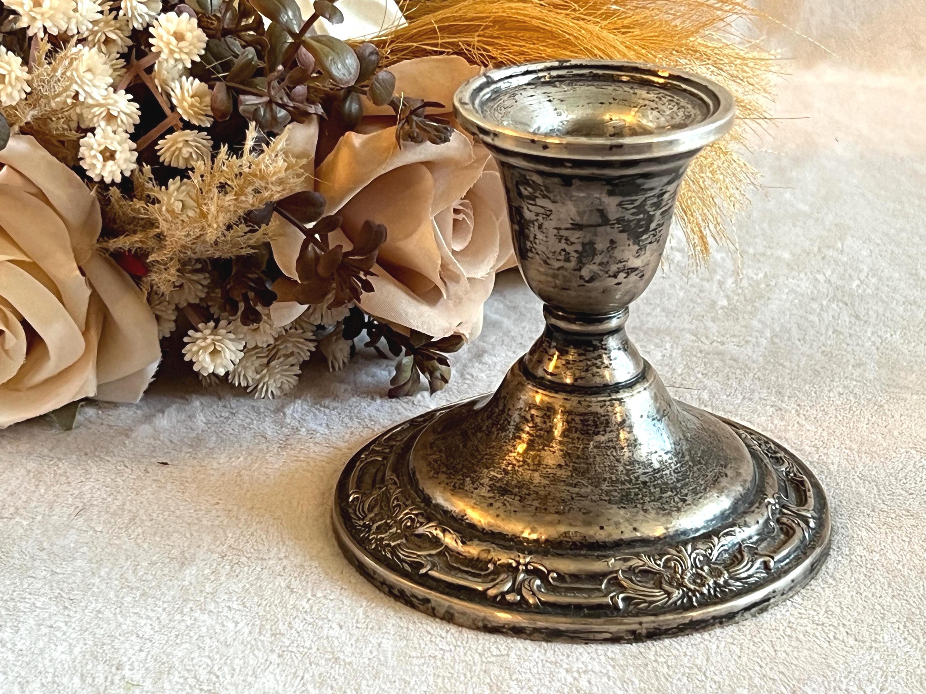 Weighted Sterling Silver Candle Holders - Etsy