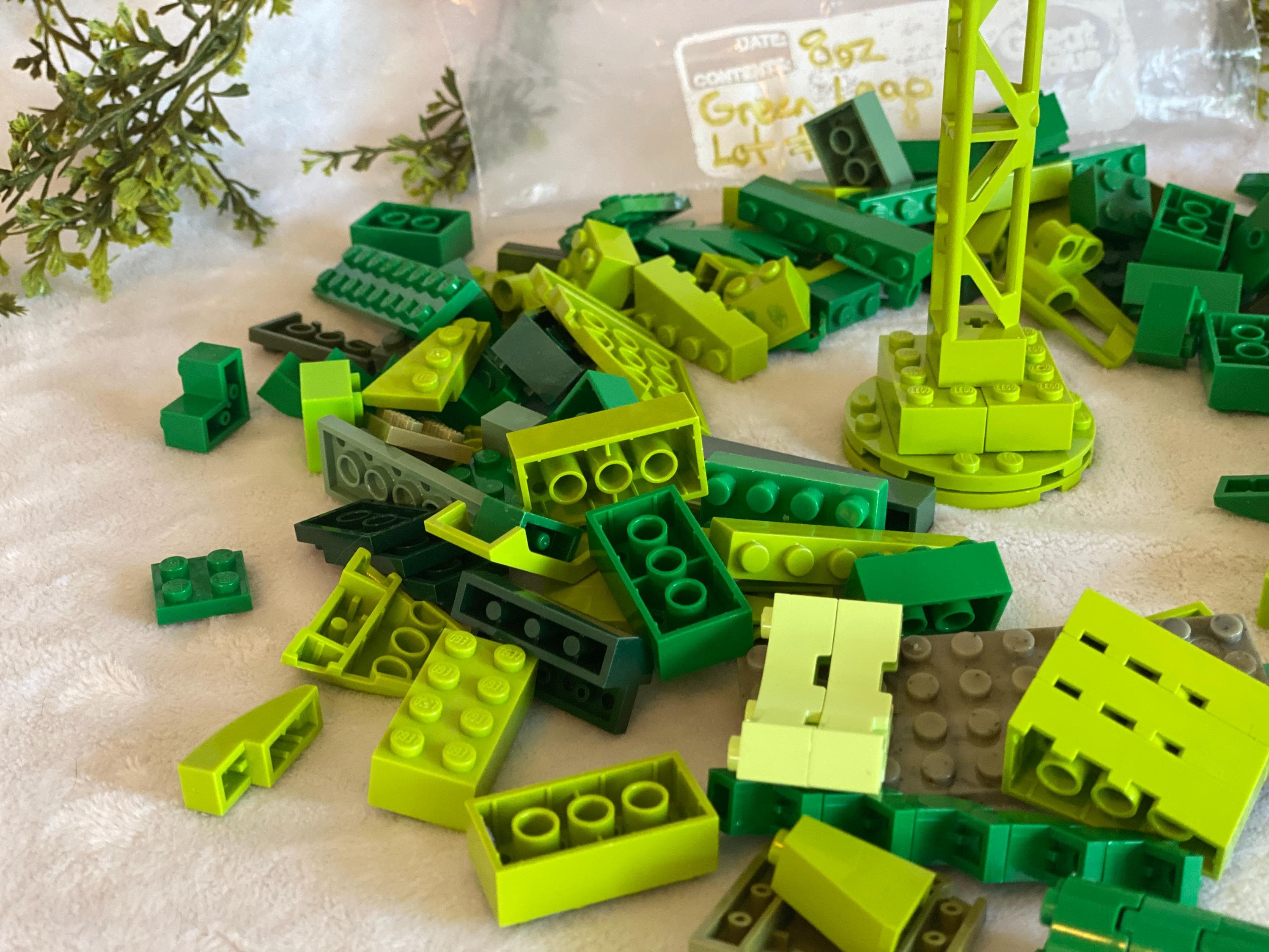 Green Legos 1/2 Lb Assorted Lego & Compatible Bricks 8oz Lego Pieces ...