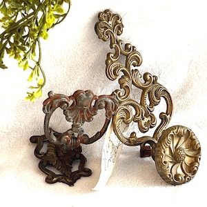 Vintage Hardware Collection: Antiqued Brass Drawer Pulls Set of 2 Edinburgh Scotland WORN