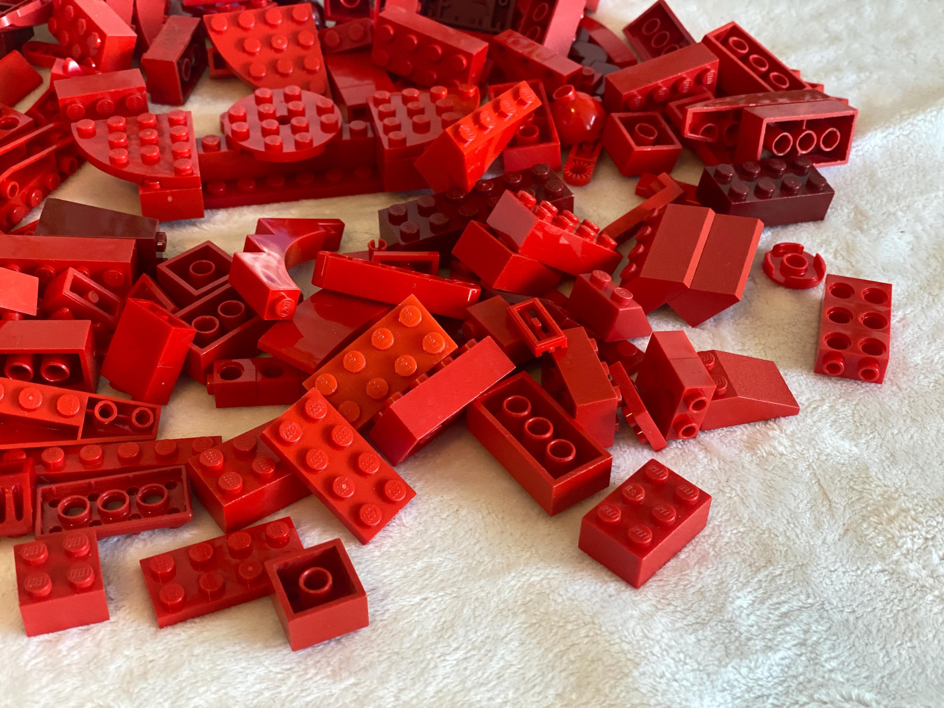 Red Legos 1/2 Lb Assorted Lego Bricks 8oz Lego Pieces Building Block ...