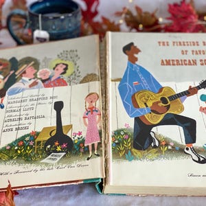 1952 Vintage First Edition Fireside Book of Favorite American Songs Vintage Songbook We Three King Yankee Doodle Gift Musician Music Teacher
