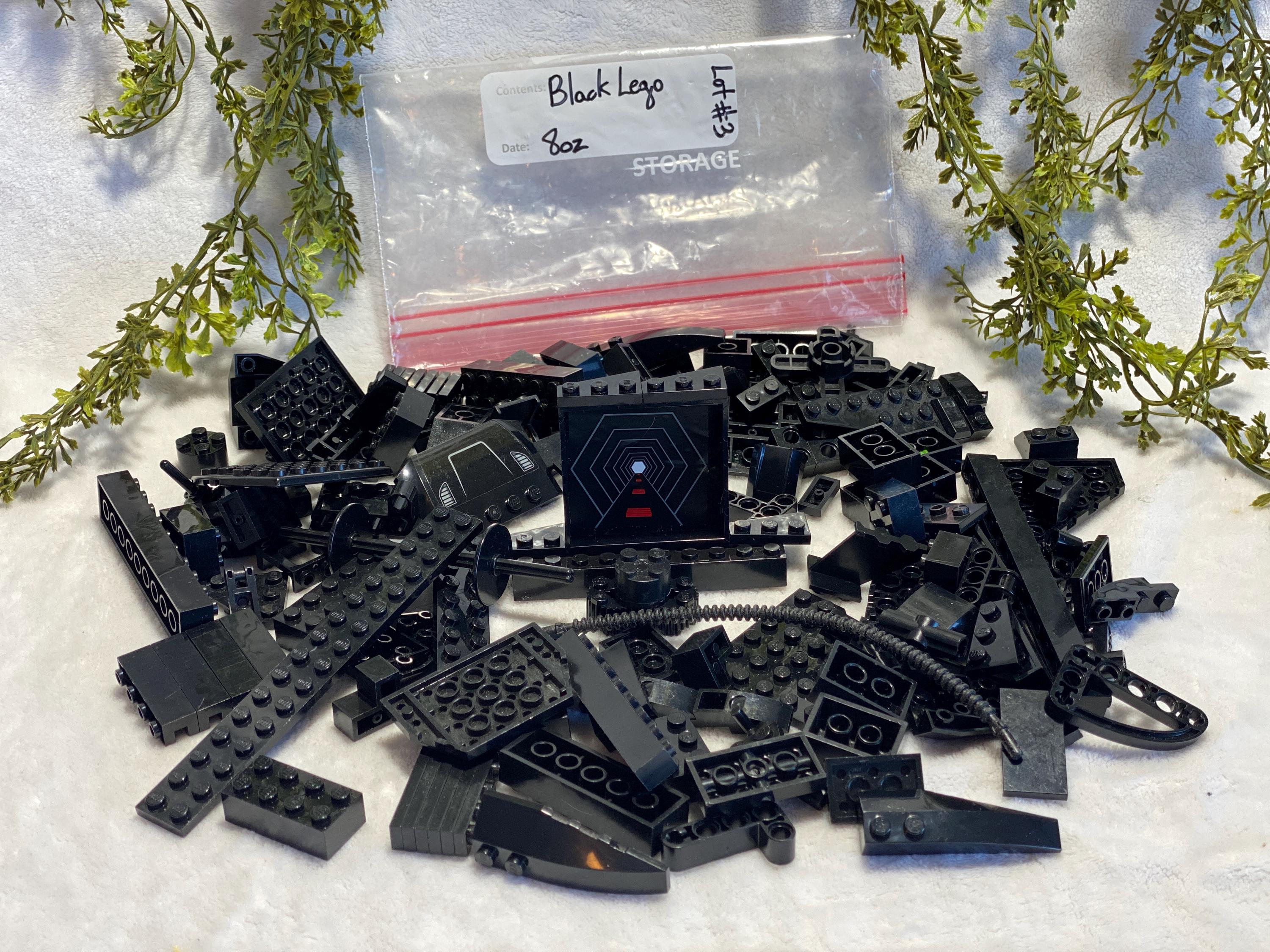 Black Legos 1/2 Lb Assorted Lego Bricks 8oz Lego Pieces Building Block ...
