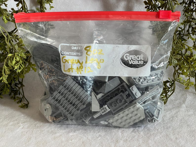 Gray Legos 1/2 Lb Assorted Lego & Compatible Bricks 8oz Building Block ...
