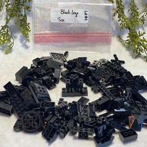 Czarne klocki Lego 1/2 funta Różne klocki Lego 8 uncji Części Lego Klocki plastikowe Klocki Klasyczne zabawki Lego i kompatybilne czarne klocki