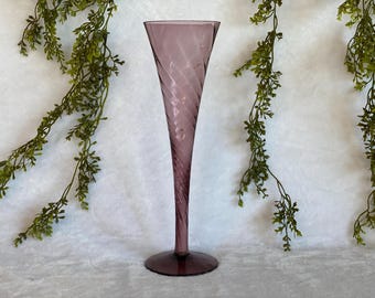 ゴールド装飾の紫ガラス製ワイングラス5個セット 1970年代ヴィンテージ