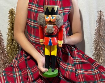 ヴィンテージ エルツ山地 くるみ割り人形 ブルー オレンジ ドイツ民主