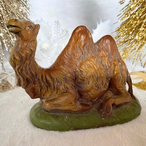 Presepe di Natale vintage dipinto a mano Fontanini Cammello Made in Italy Presepe in cartapesta Decorazioni natalizie vintage Presepe