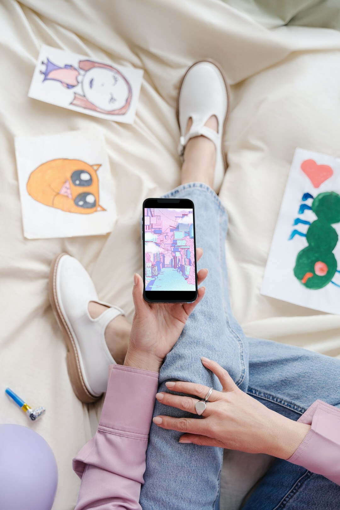 Phine Wallpaper Pink Anime Aesthetic Japan Wallpaper - Etsy