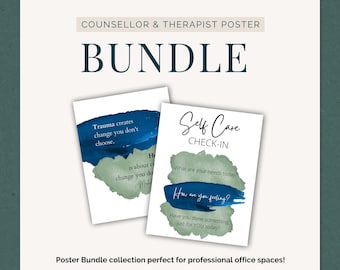 Self-Care, Poster, Mental Health, Counselor, Therapist, Office Decor