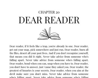 Dear Reader book page