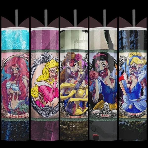 Zombie Princess Handcrafted 20oz Stainless Steel Tumbler