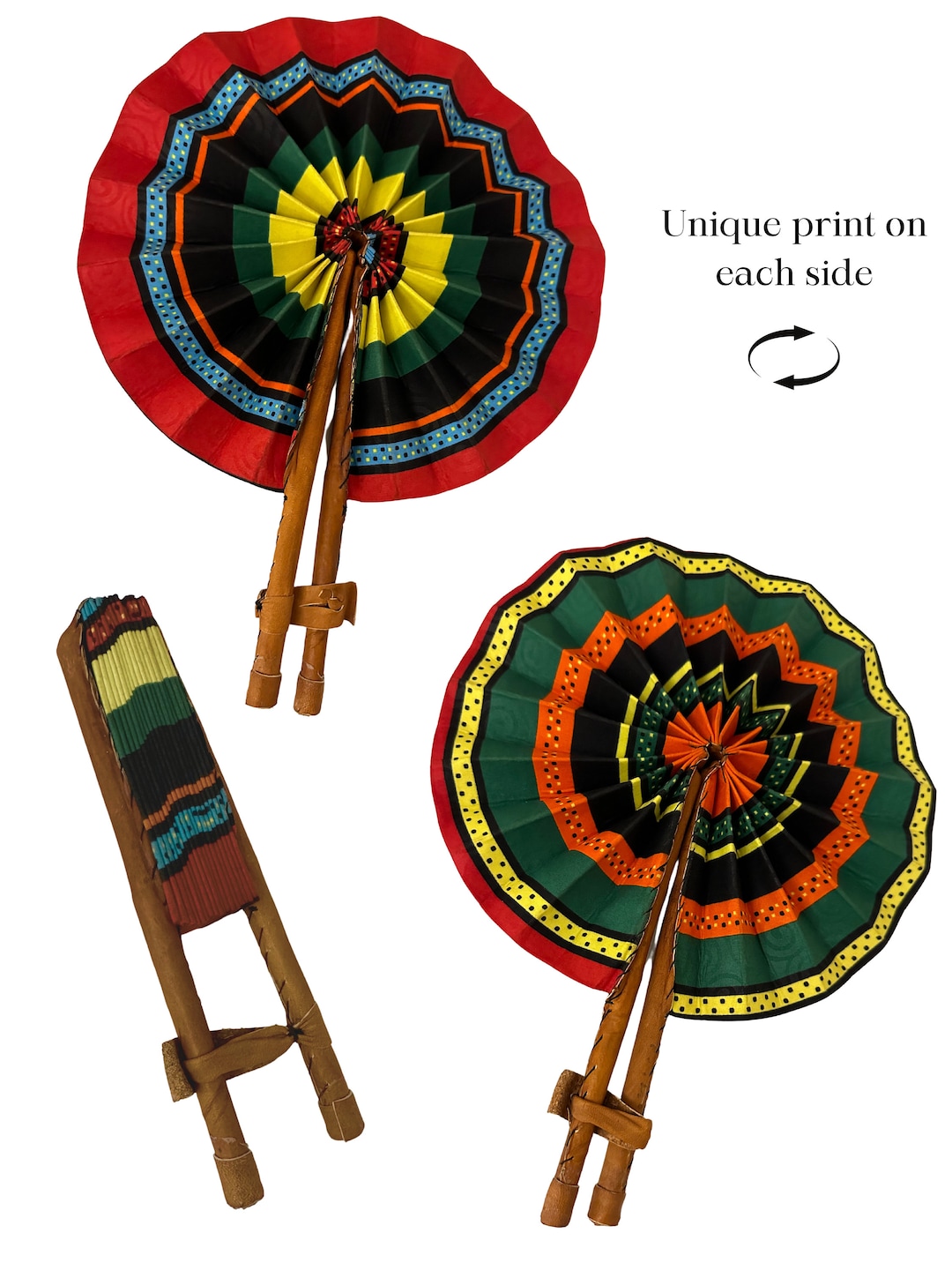 african-print-folding-hand-fan-african-print-fan-handmade-etsy