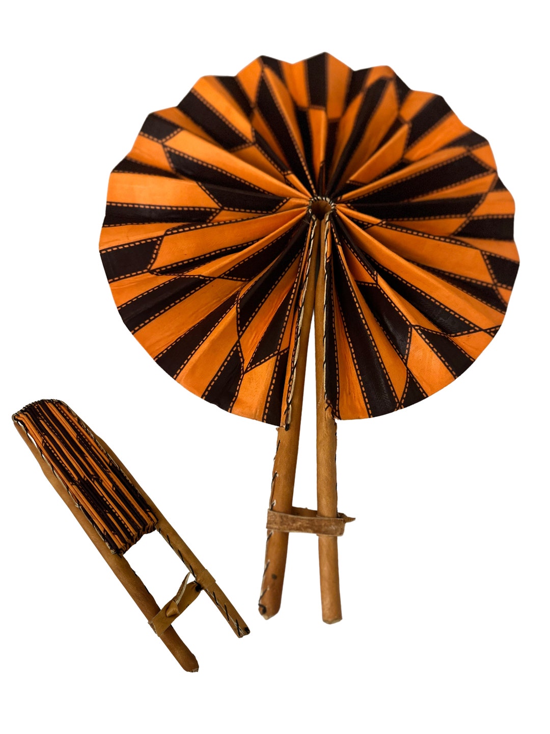 african-print-folding-hand-fan-african-print-fan-handmade-etsy
