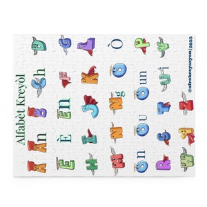 Haitian Creole Alphabet Puzzle, kids, learning, teachers, parents