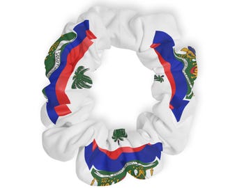 Coletero con el escudo de armas de Haití / Accesorio para el cabello del Día de la Bandera