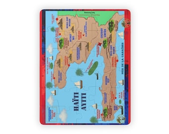 Haiti Map with Cities and Parks Kids' Puzzle, 30-Piece