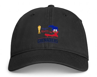 Gorra con el logo de Haití para el Mundial / Gorra de béisbol de fútbol bordada