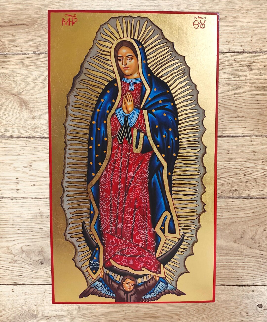 Handpainting Our Lady of Guadalupe Icon – Egg Tempera, Gold Leaf-made ...