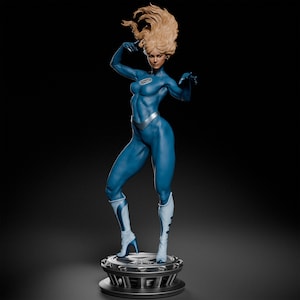 Invisible Women Fan Art Figure 3D Printed Painted / Not Painted Resin Model Garage Kit CA3D