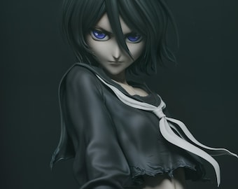 Figura de Rukia de Bleach, estilo fan art, impresa en 3D, pintada/sin pintar, modelo de resina, kit de garaje CA3D