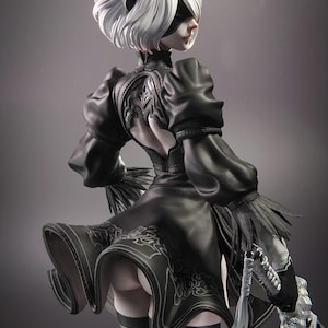 Nier 2B Fan Art Figure 3D Printed Painted / Not Painted Resin Model Garage Kit CA3D
