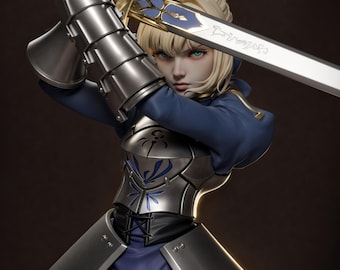 Figura de Saber Fan Art impresa en 3D, pintada/sin pintar, modelo de resina, kit de garaje CA3D