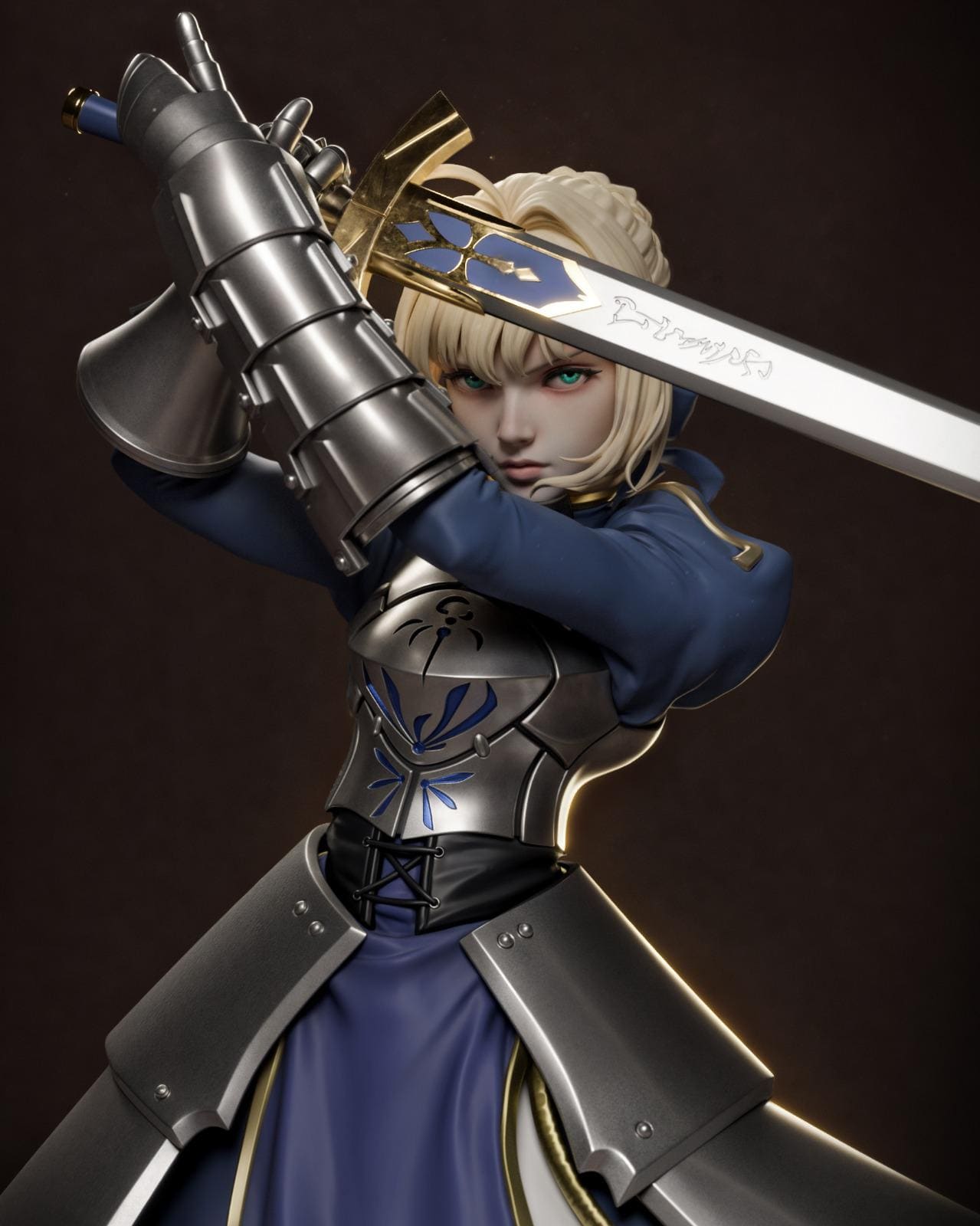 Fate SS18 Saber 青& 黒 フィギュア ガレージキット スタチュー Amazon.co.jp: 青雀 セイジャク フィギュア 1/6スケール 塗装
