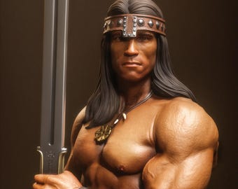 Figura de Conan para fans, impresa en 3D, pintada o sin pintar, de resina, kit de garaje.