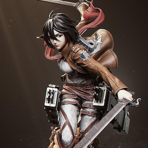 Attack on Titan Mikasa Art Figure 3D Printed Painted / Not Painted Resin Model Garage Kit CA3D