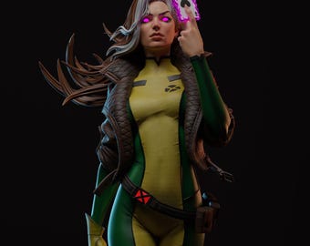 Figura de Rogue Fan Art impresa en 3D, pintada/sin pintar, kit de resina para garaje CA3D