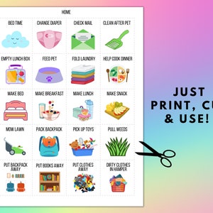 Visual Routine Chore Chart for Kids Printable - Etsy