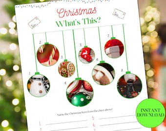 Christmas Picture Quiz Printable Game