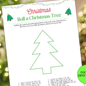 Christmas Roll a Tree Printable Game