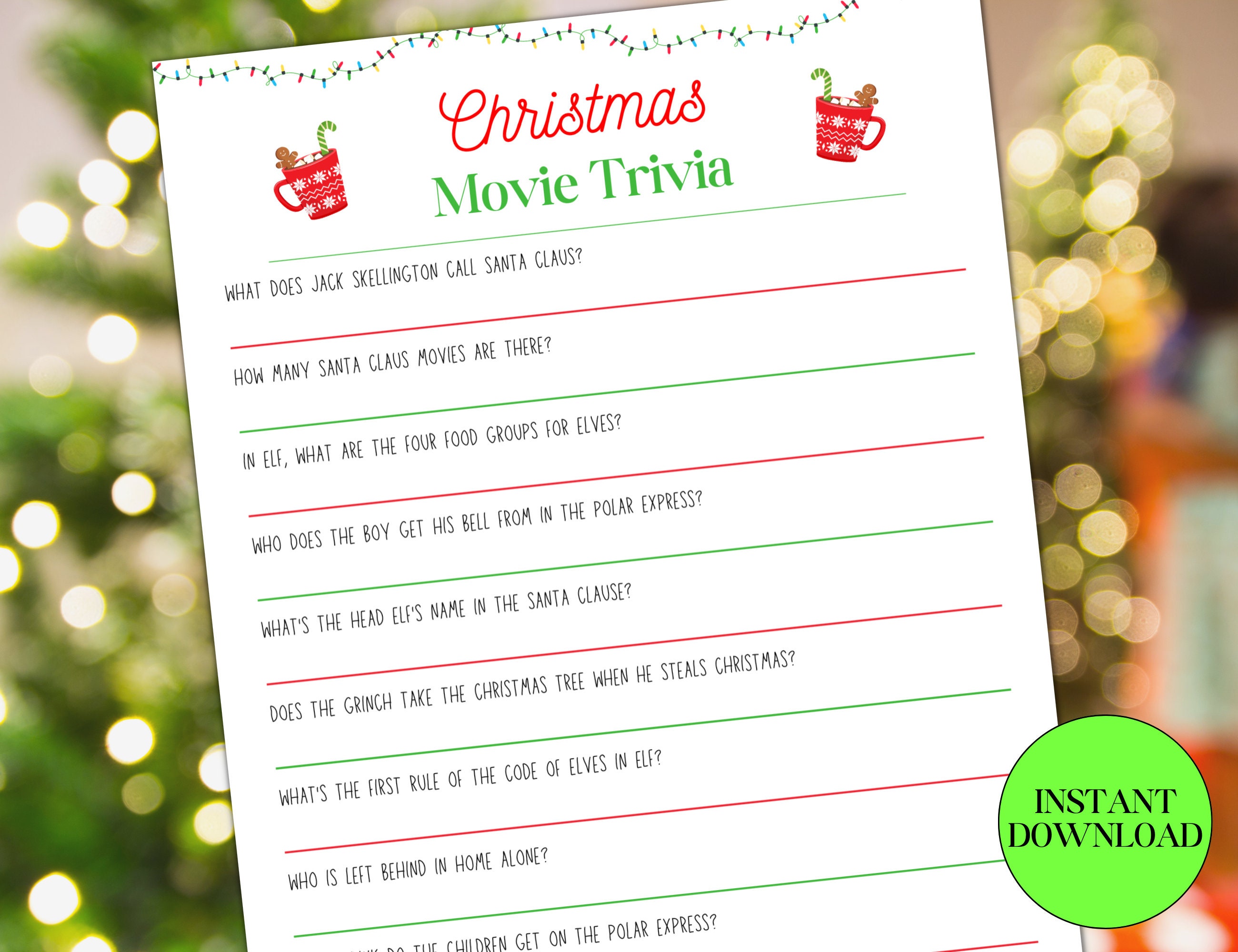 Christmas Movie Trivia Printable - Il Fullxfull.4468649473 6ia8 