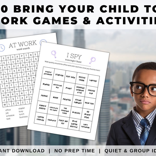 Take Your Child to Work Day Printable Game Bundle