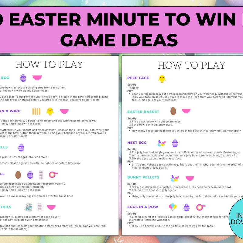 Easter Games for Adults - Etsy