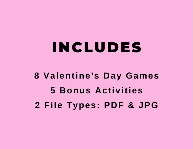 Valentine s Day Games Printable Bundle Etsy