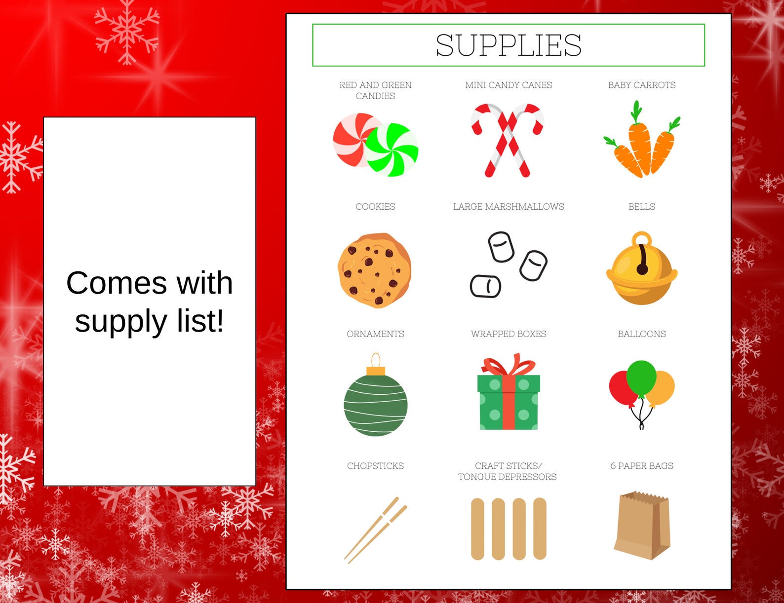 Christmas Minute to Win It Printable Game Ideas With Supply List and ...