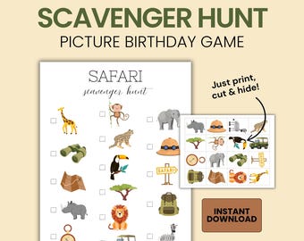 Chasse au trésor avec photos, fête d'enfants sur le thème de la jungle, salle de classe, fête en salle