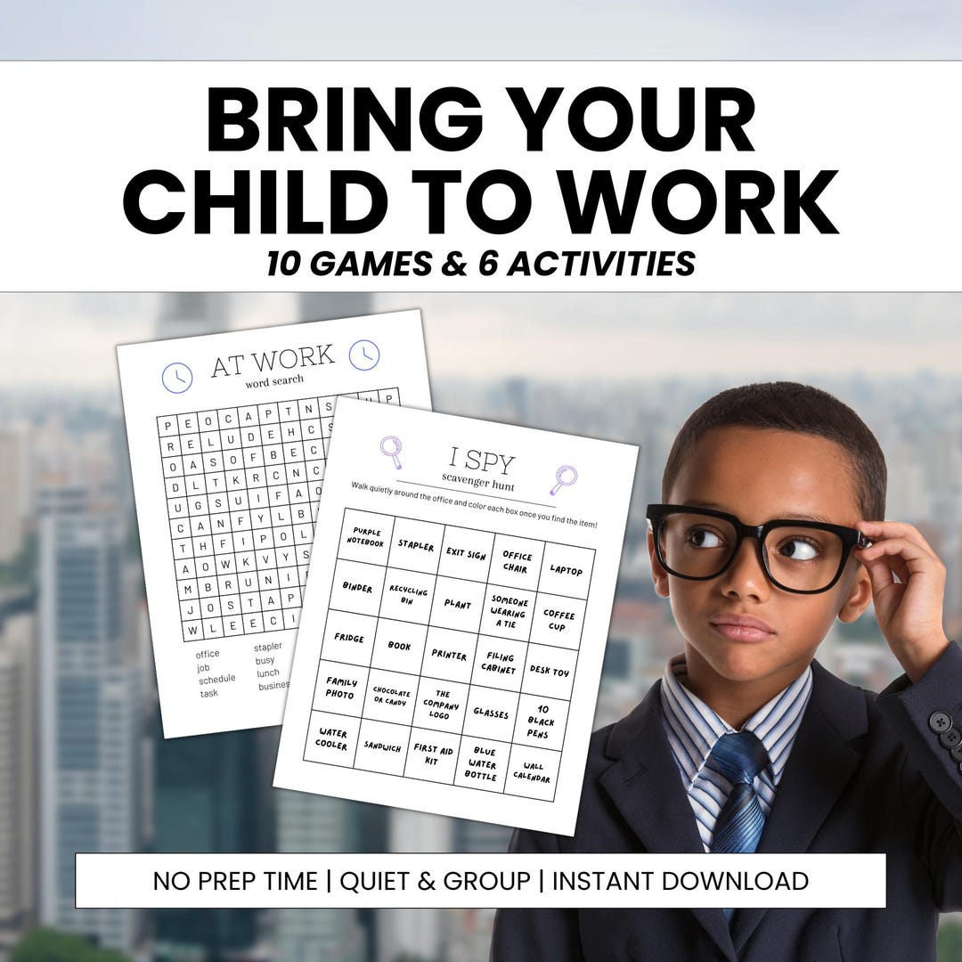 Take Your Child to Work Day Printable Game Bundle - Etsy