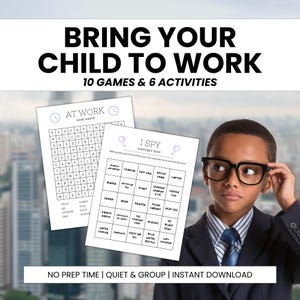 Take Your Child to Work Day Printable Game Bundle