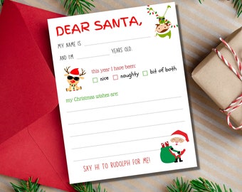 Dear Santa Letter Printable Template