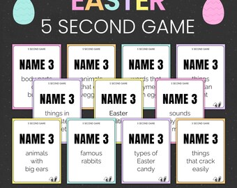 Juego de Pascua de 5 segundos / Juegos imprimibles para fiestas de Pascua / Actividad para el aula para niños
