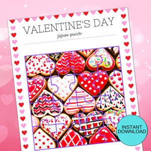 Valentine&#39;s Day Jigsaw Puzzle Printable Game