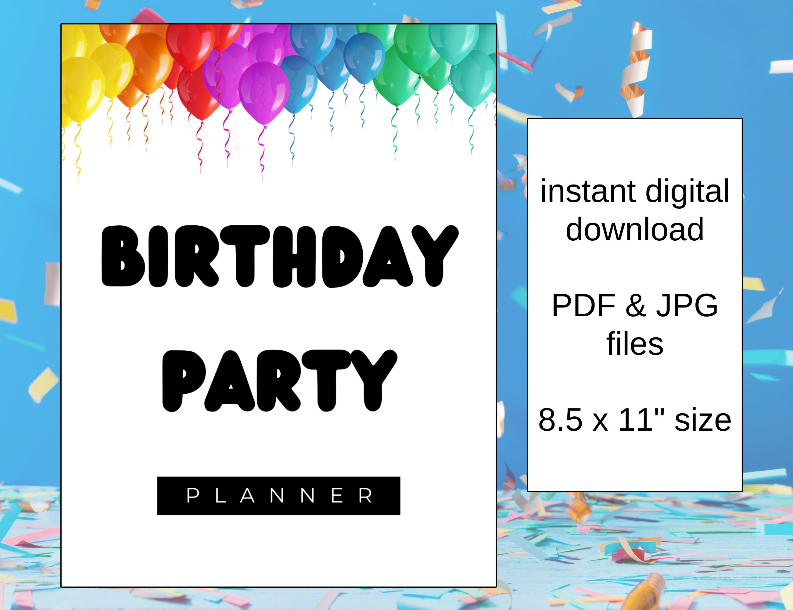 Kids Birthday Party Planner Printable - Etsy