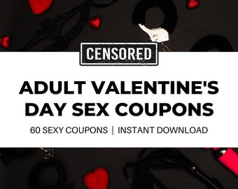 Adult Naughty Sex Coupons Date Night Valentine's Day Printable