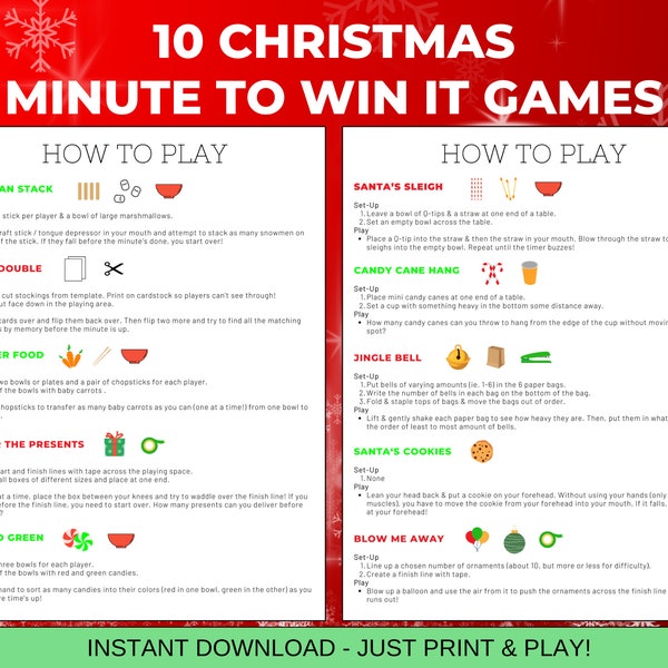 Minute to Win It - Etsy