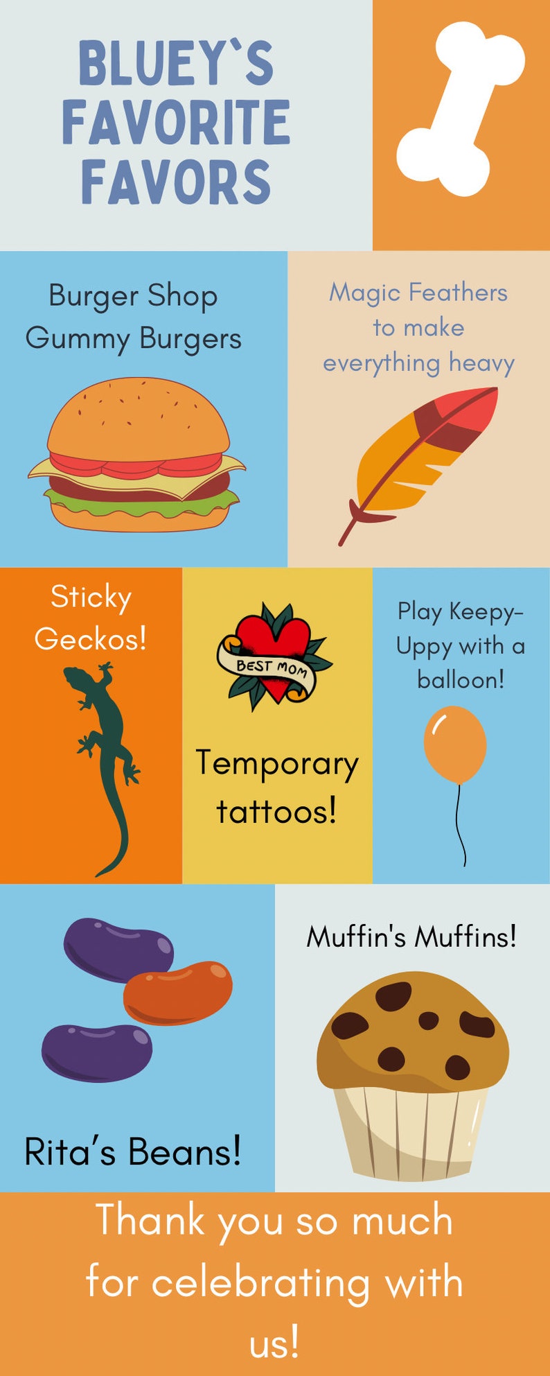 Bluey Party Favor Printable Etsy