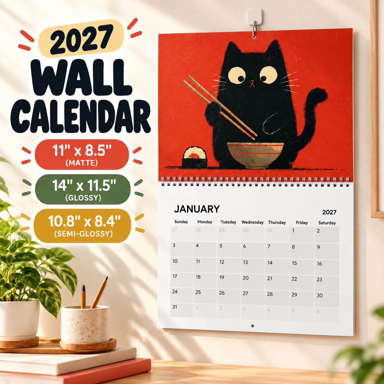 Vintage Cat Calendar - Etsy