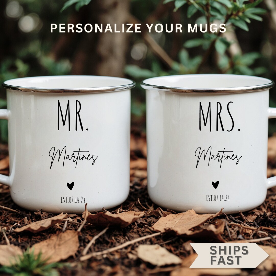 Mr and Mrs Gifts, Personalize Mugs, Couple Mugs, Husband and Wife Mugs